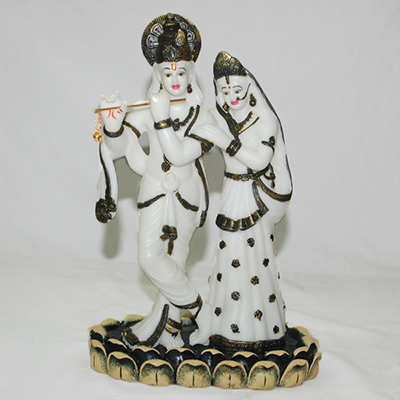 "Marble Finish Radha Krishna - Code 1034-002 - Click here to View more details about this Product